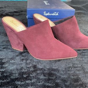 Splendid burgundy mule. Size 9 Like new